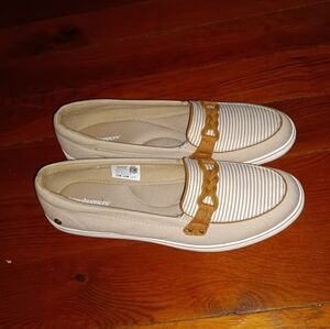 Women's sz 10 Keds Grasshopper canvas comfort slip on Shoes